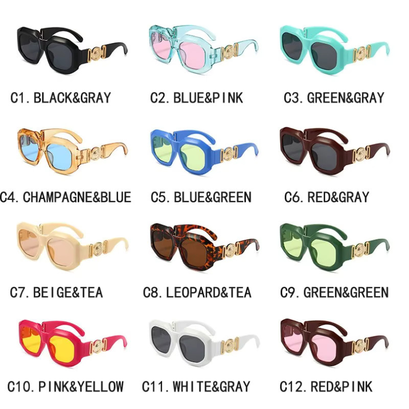 Samjune Sonnenbrille, quadratisch, Vollrand, Kunststoff, Unisex - Bild 3