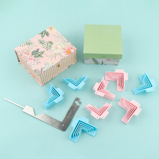 Kreative Montage-Klemmen für die Box-Herstellung und Kartonage in Pink aus Kunststoff mit verschiedenen Breiten von 1 mm bis 3 mm - Bild 1