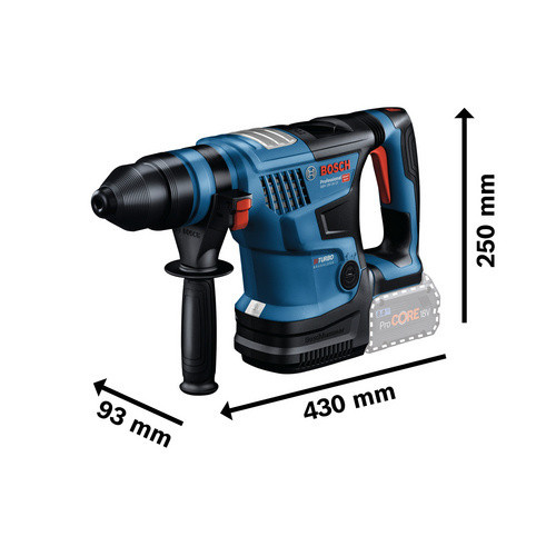 Bosch Professional Akku-Bohrhammer GBH 18V-34 CF Solo, 18 V, SDS-plus, 5,8 Joule, Blau/Schwarz/Rot - Bild 6