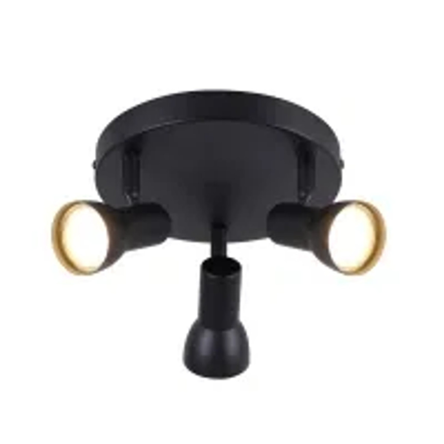 NETTLIFE Deckenleuchte aus Metall in Schwarz, moderne LED-Pendelleuchte mit GU10 Fassung, rund, Durchmesser: 19,0 cm, Höhe: 13,5 cm - Bild 2