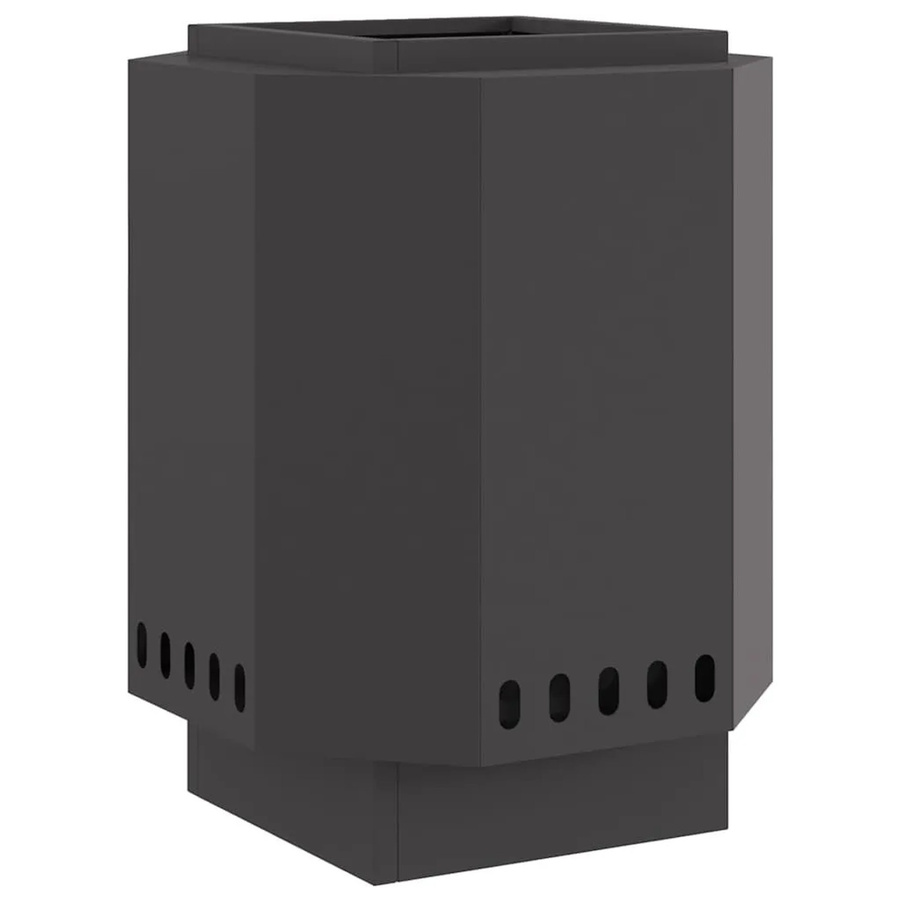 vidaXL Rauchfreier Feuerkorb aus Stahl in Schwarz mit Doppelwand-Luftzufuhr und Sekundärverbrennung, B/T/H: 38 x 38 x 51 cm - Bild 2