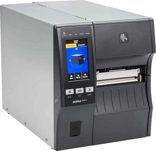 Zebra ZT411 Etikettendrucker Thermotransfer 203 dpi mit USB, Ethernet und Bluetooth in Schwarz/Grau - Bild 2