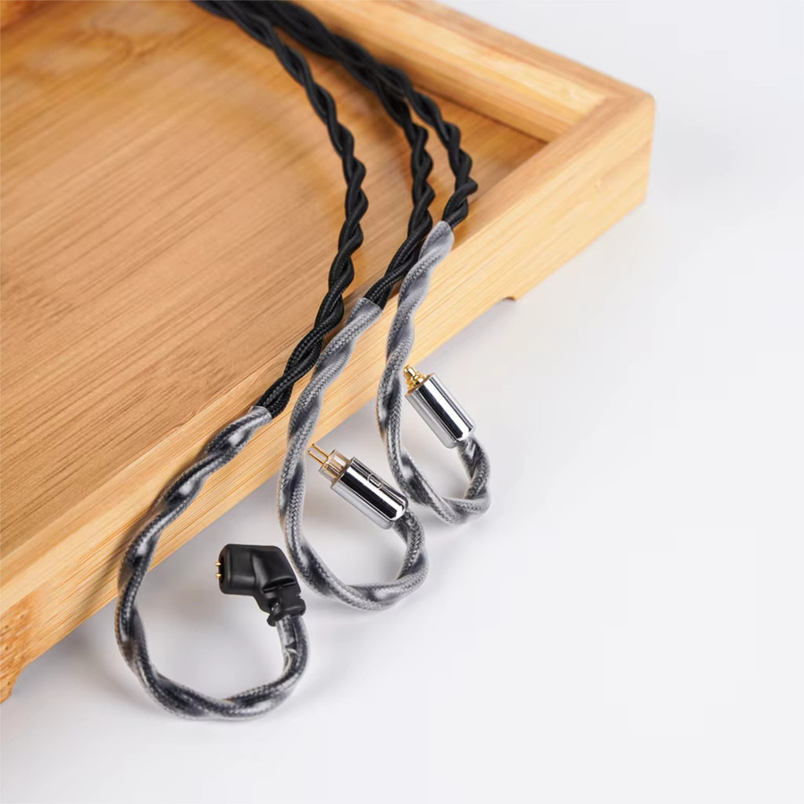 NICEHCK BlackDawn Kopfhörerkabel 5N versilbertes OFC IEM Kabel mit 2Pin/QDC und 4,4 mm Anschluss in Schwarz - Bild 3