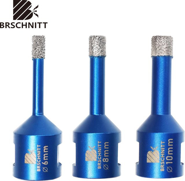 BRSCHNITT Diamant-Lochsäge für Granit, Marmor und Stein, Durchmesser: 6 mm, Blau - Bild 1