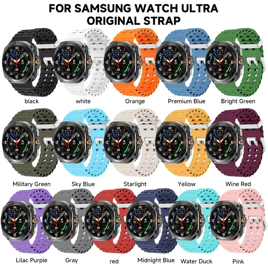 CAOWTAN Uhrenarmband Silikon, Bicolor, Samsung Galaxy Watch Ultra 47 mm, Unisex - Bild 6