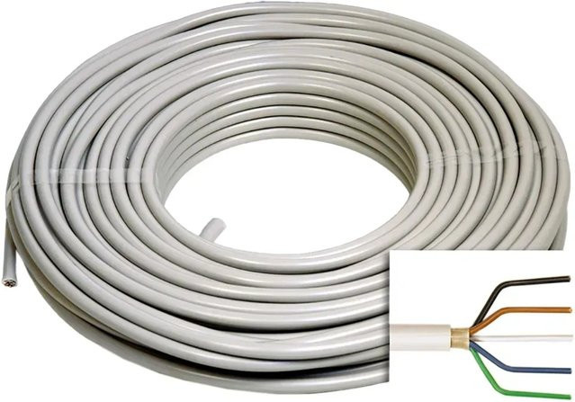 Emskabel Feuchtraumleitung NYM-J 5 x 2,5 mm² in Grau, 50 m - Bild 1