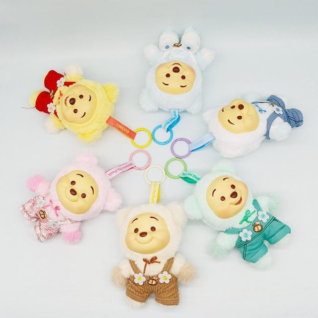 Yiran toy 1 Winnie Puuh Süßigkeiten-Serie, Kawaii Vinyl Gesichtsanhänger Bär Puppe, 6-teiliges Set, ab 14 Jahren - Bild 1
