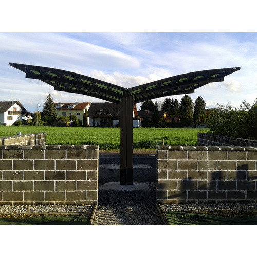 Ximax Doppelcarport Portoforte-110 Y-Ausführung in Braun mit Regenrinne, Breite: 543 cm, Tiefe: 495,4 cm - Bild 4