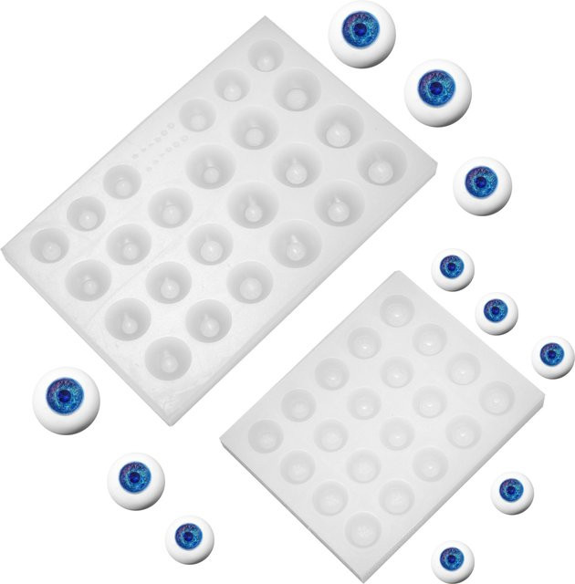 18/20-fach Silikon-Puppenaugenform, verschiedene Größen, BJD-Augenform für Harz-/UV-Modelliermasse, DIY-Puppenherstellungswerkzeuge, Zubehör - Bild 1