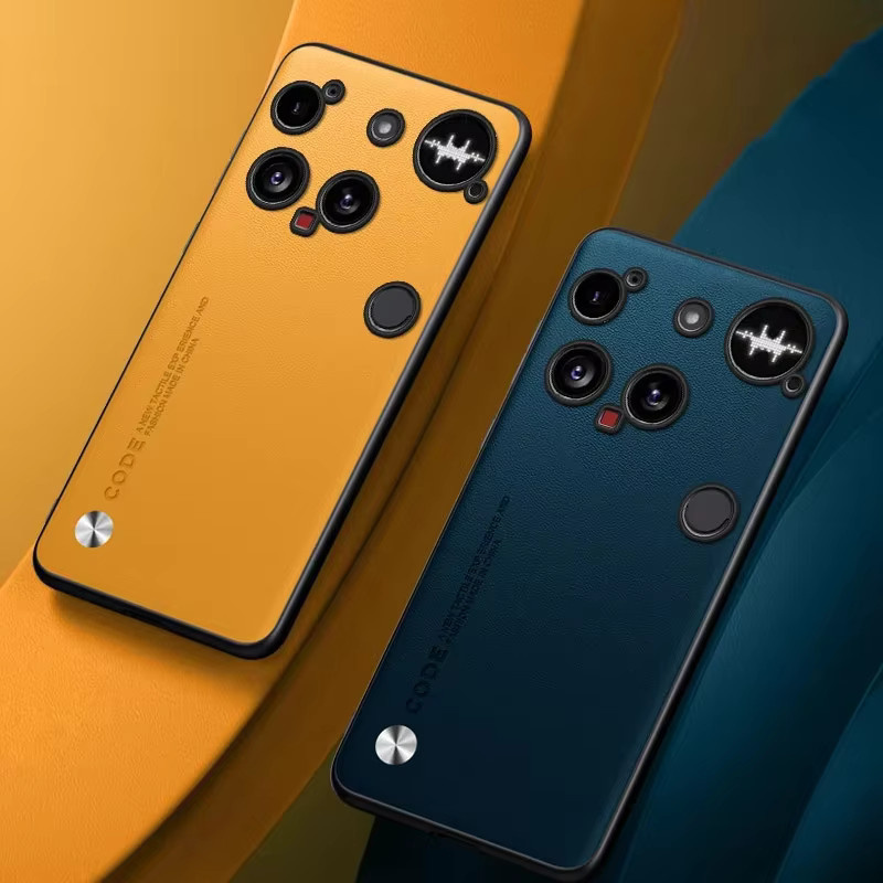 EUCAGR Luxus PU Leder Handyhülle für Nothing Phone 3, 3A Pro und 3A in Orange mit Silikon Vollschutz - Bild 2