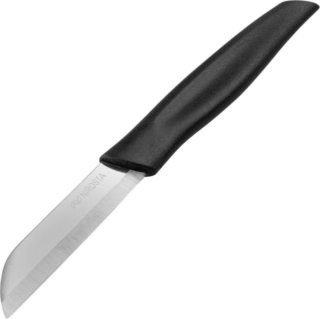 Nirosta Gemüsemesser mit Schutzhülle aus Edelstahl in Schwarz, Klingenlänge: 17 cm - Bild 1