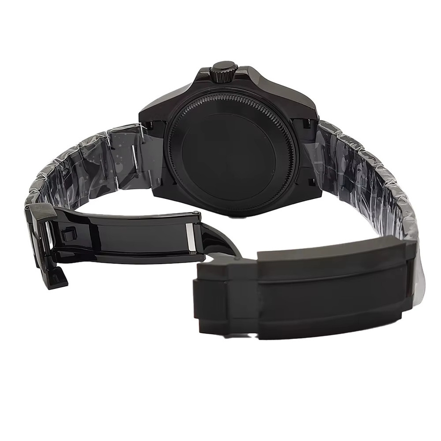 OUMASHI Armbanduhr, 44 mm, Edelstahl, Silber, Schwarz, Unisex - Bild 3