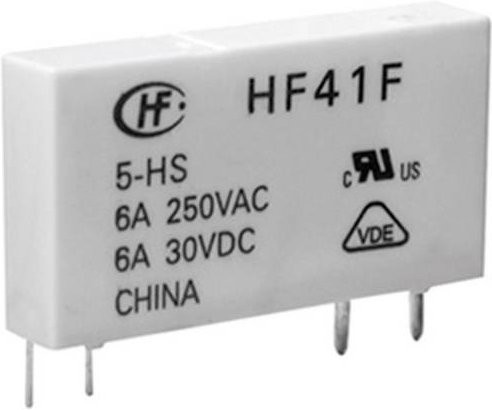Hongfa HF41F/024-ZST Printrelais 24 V/DC 6A 1 Wechsler in Weiß - Bild 1