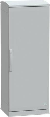 Schneider Electric Verteilergehäuse aus Polyester in Grau, bodenstehend mit offenem Sockel und Abdeckung, IP44, B: 125,0 cm, T: 50,0 cm, H: 42,0 cm - Bild 1