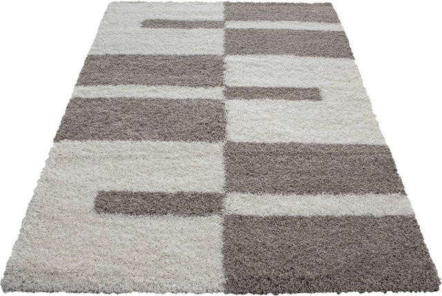 Ayyildiz Hochflorteppich Gala Beige Karomuster B/L: 280 x 370 cm - Bild 1
