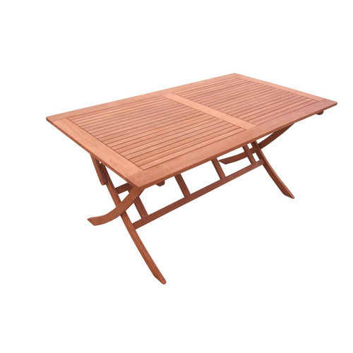 Merxx Gartenmöbelset Rio aus Eukalyptusholz in Beige und Braun, 7-teilig mit 6 Klappsesseln und Tisch, B/T/H: 160 x 94 x 90 cm - Bild 2