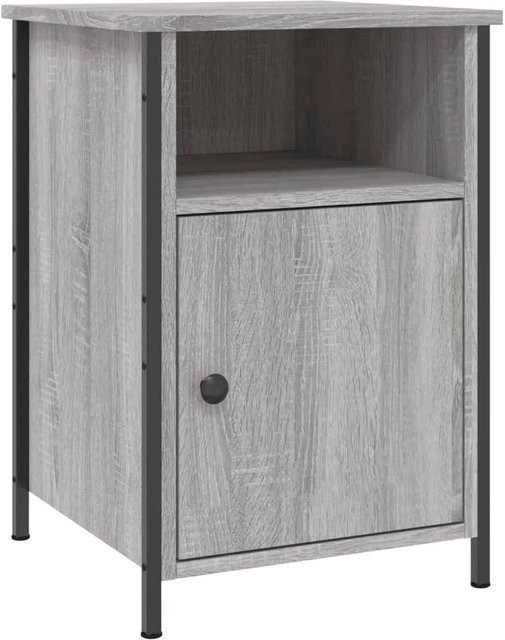 vidaXL Nachttisch Grau aus Holzwerkstoff und Eisen für dein Schlafzimmer, B/T/H: 40 x 42 x 60 cm - Bild 1