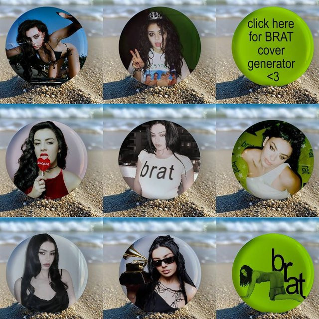 Brosche Singer C-Charli Xcx Cover, Bunt - Bild 1