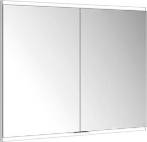 Keuco Spiegelschrank Royal Modular 2.0 in Weiß mit 2 Drehtüren, integrierter LED-Beleuchtung und internen Regalen, B/H/T: 100 x 70 x 12 cm