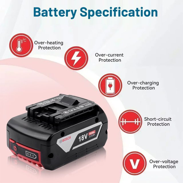 Bosch Professional 18V Akku 5,0Ah Lithium-Ionen-Ladeakku in Schwarz für Elektrowerkzeuge - Bild 1