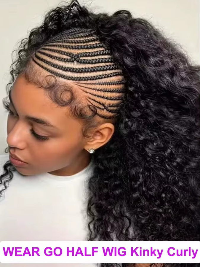 hairmoda Halbperücke, Echthaar, 250% Kinky Curly, 3-in-1 - Bild 7