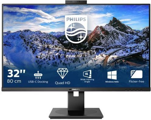 Philips 326P1H/00 LED-Monitor 27 Zoll QHD IPS LCD Schwarz mit HDMI, DisplayPort und USB-C - Bild 2