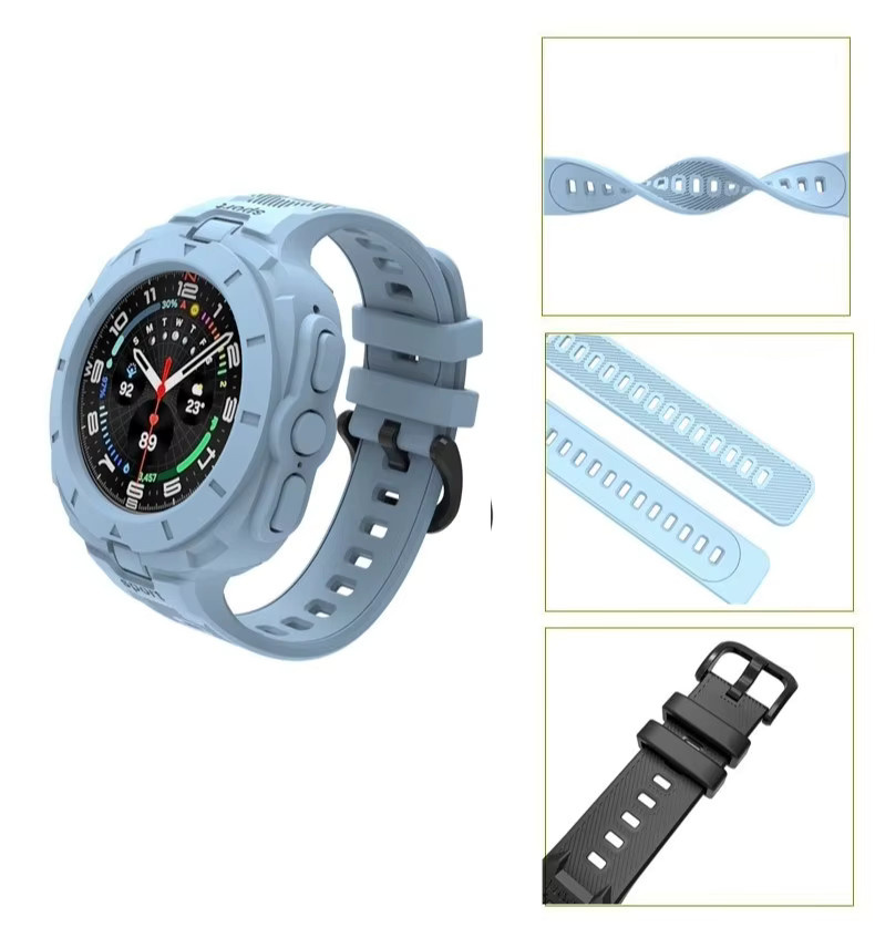 Samsung Galaxy Watch 8 Sportarmband, Silikon, TPU-Schutzhülle - Bild 3