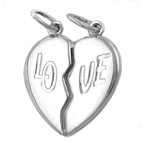 SIGO Anhänger Doppelherz LO-VE, 925 Silber, Unisex - Bild 1