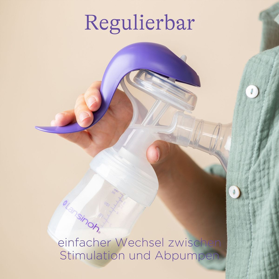 Lansinoh Handmilchpumpe Easy-Express in Lila, BPA-frei und aus Silikon - Bild 4