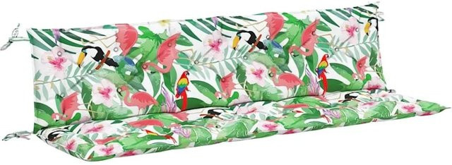 vidaXL Gartenbank-Auflagen 2er-Set Mehrfarbig B/T/H: 200 x 50 x 7 cm aus wasserabweisendem Polyester - Bild 1