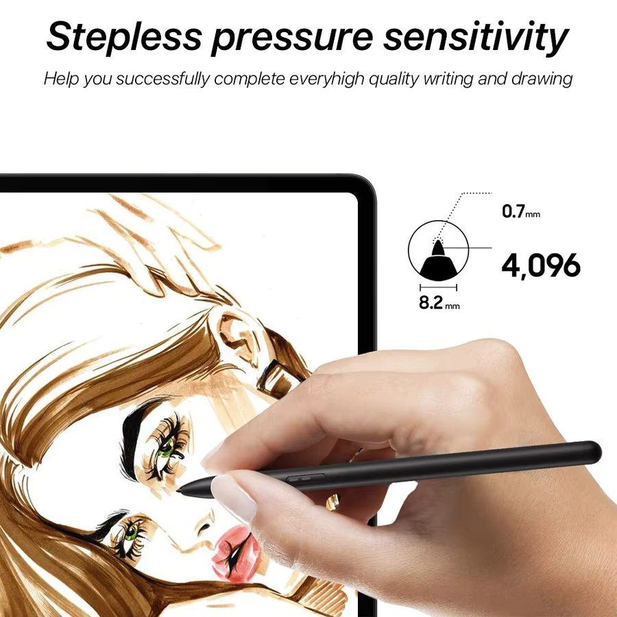 Samsung S Pen Stylus mit Druckerkennung und Radierfunktion in Schwarz für Galaxy Tab S6 Lite, S7 FE, S8 Plus und S9 Ultra - Bild 3