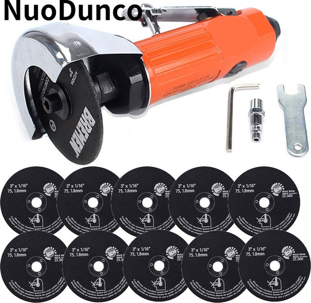NuoDunco Pneumatische Mini-Schleifmaschine mit 3 Zoll Hochgeschwindigkeits-Winkelschleifer in Orange für das Schneiden von Metall - Bild 1