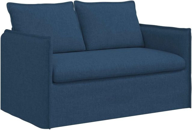 vidaXL Sofa Blau mit Stoffbezug und Metallrahmen B/T/H: 136 x 82 x 85 cm - Bild 1