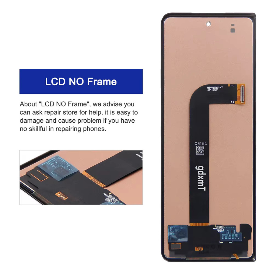 Samsung Z Fold3 5G LCD Display mit Touchscreen Digitizer Reparatur-Set in Schwarz für F9260 F926B F926U - Bild 5