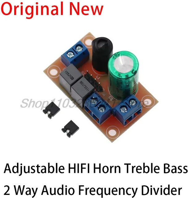 Ydlzmsjiah 2-Wege Audio-Frequenzweiche für HIFI-Lautsprecher mit einstellbarer Horn-Höhen-Bass-Regelung in Multicolor - Bild 1