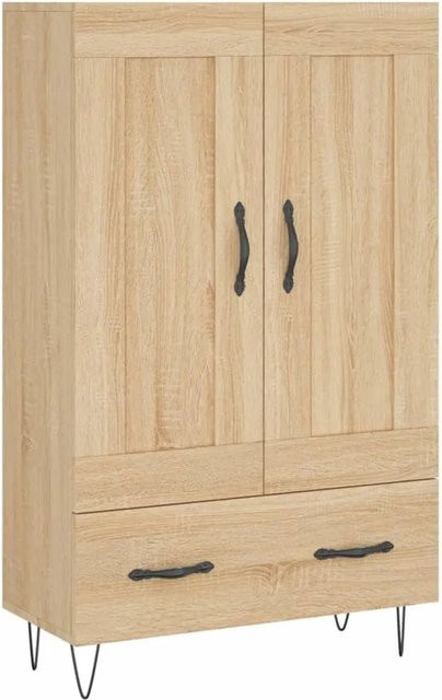 vidaXL Highboard Sonoma-Eiche aus Holzwerkstoff und Metall, Farbe Braun, B/T/H: 69,5 x 31 x 115 cm - Bild 1
