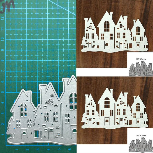 Haus Handwerk Metall Stanzformen für Scrapbooking und Papierprägung als Bastelvorlage für DIY Karten und Dekoration - Bild 1