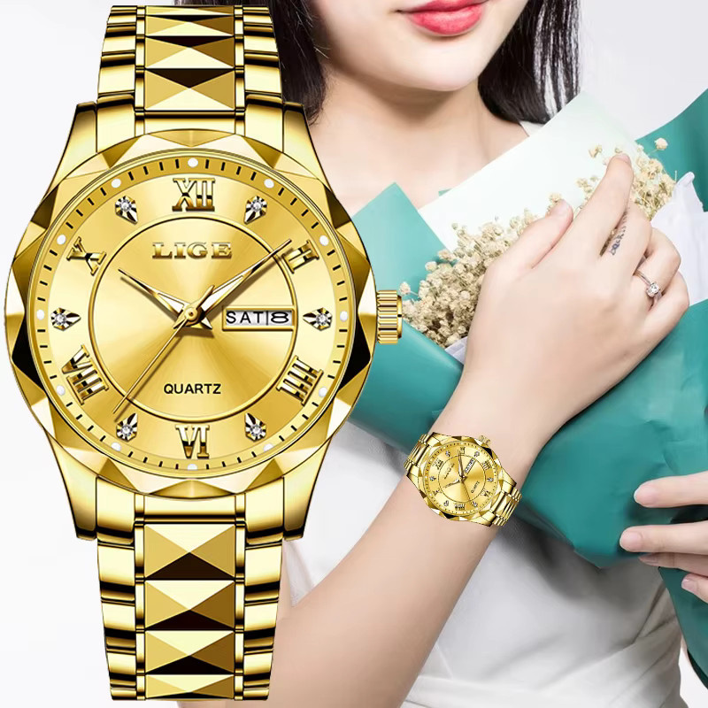 LIGE Armbanduhr, Gold, Quarz, Edelstahl, Damen - Bild 6
