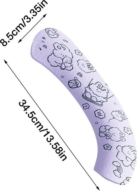 Rutschfester Toilettensitzbezug mit süßem Häschen-Design von Yiran Furniture, ovaler Donut-Toilettensitz aus weicher Baumwolle, Farbe: Violett - Bild 1