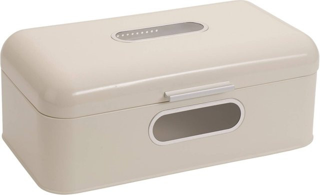 ECHTWERK Brotkasten Retro in Creme aus Metall, B/H/L: 23,8 x 17 x 42,5 cm - Bild 1