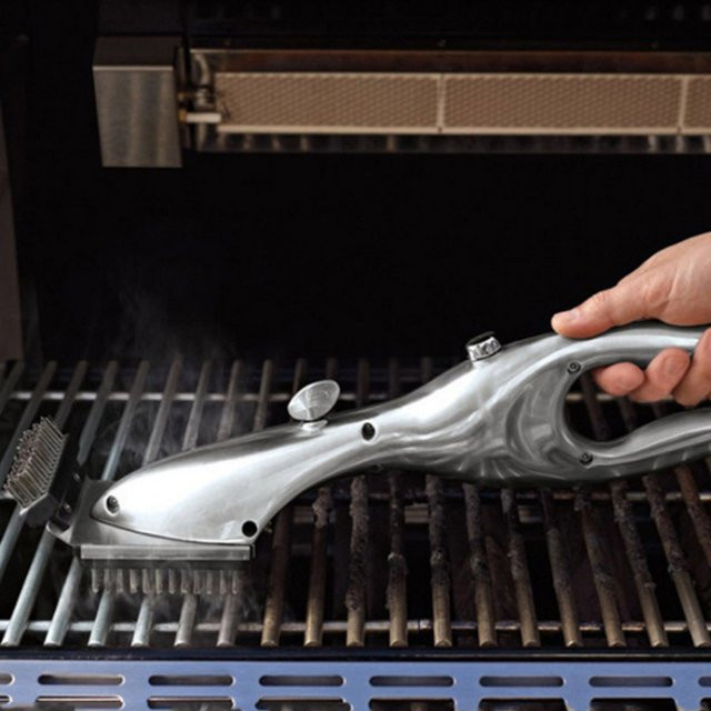 Multiyilego Grillreinigungsbürste mit Stahldraht-Borsten in Silber - Bild 1