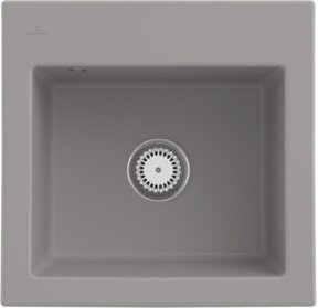 Villeroy & Boch Spüle Subway 50 S mit Ablaufgarnitur und Handwaschbecken in Fossil Grau aus CeramicPlus Keramik - Bild 1