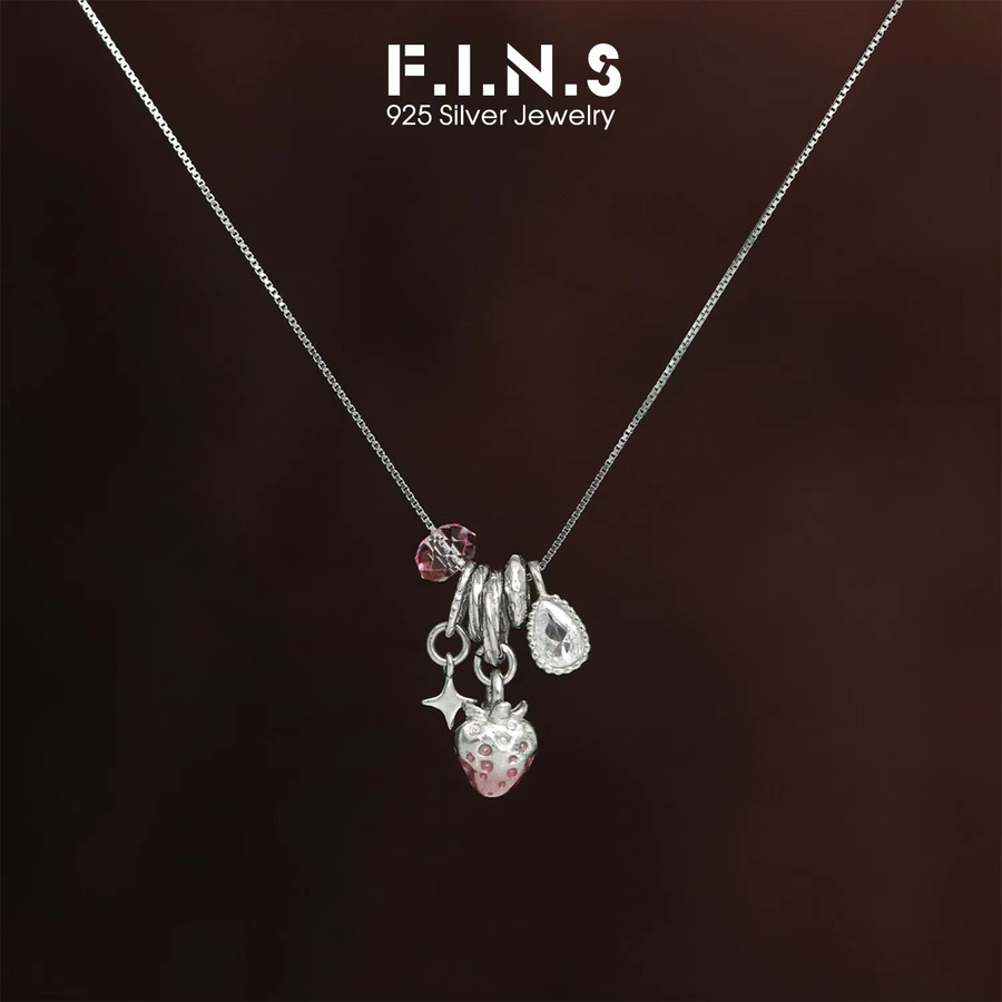 F.I.N.S Anhänger Erdbeere, 925 Silber, Zirkonia - Bild 2