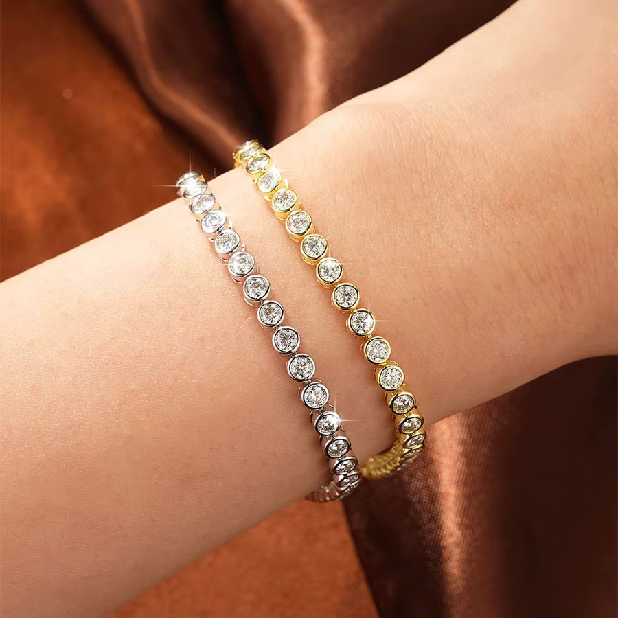 OXTAO Armband, Moissanit, 14K Goldfilled, Damen - Bild 2