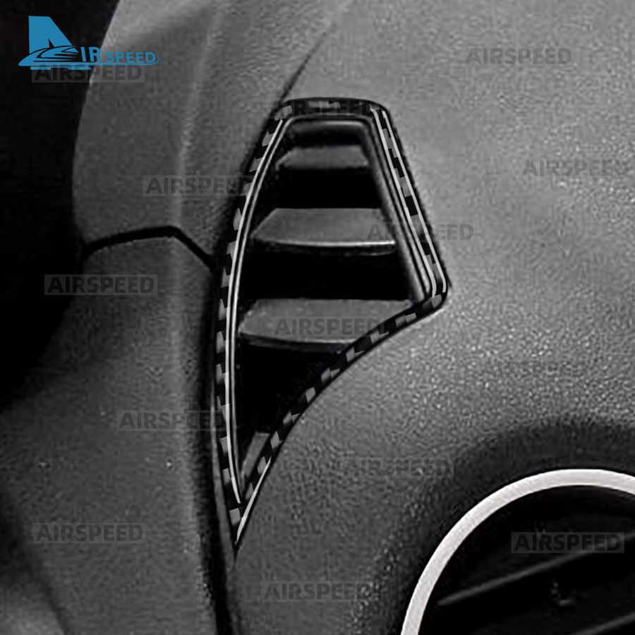 AIRSPEED Carbon Fiber Trim Aufkleber für Mercedes Benz SLK R171 in Schwarz für die Armaturenbrett-Entlüftung - Bild 3