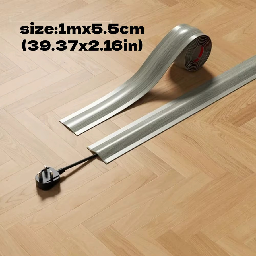 Flexible PVC-Kabelabdeckung in Grau für das Boden-Kabelmanagement, H x B x T: 5,5 x 1 x 1 cm - Bild 2