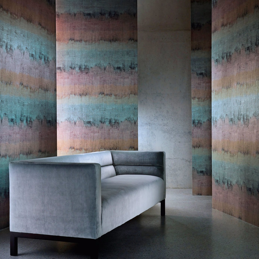 Harlequin Tapete Lustre in Amazonite/Rose Quartz, abstrakte Vinyl-Tapete in Multicolour, waschbar und modern - Bild 1