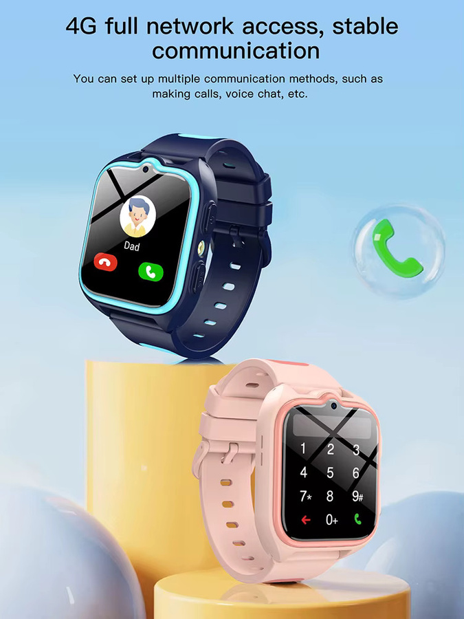 Blackview Kinder-Smartwatch mit 4G, GPS-Ortung, Video-Monitor und SOS-Funktion, wasserdicht, in Schwarz oder Pink - Bild 5