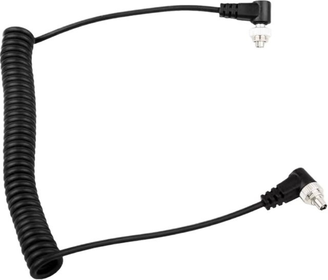 Canon PC-Synchronisationskabel Flash-Spiralkabel mit Schraubverschluss Stecker-zu-Stecker - Bild 1