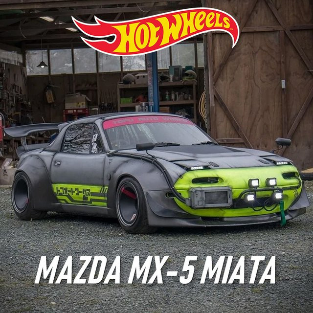 Hot Wheels Mazda MX-5 Miata, Sportwagen Modell, 1:64, Metall - Bild 1